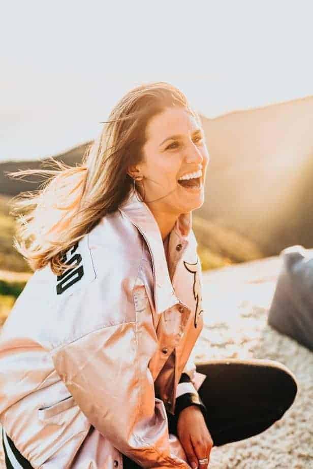 Young woman laughing