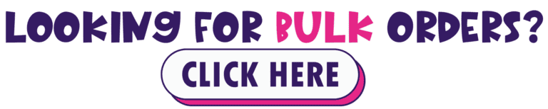 Bold purple and pink text reads Looking for Bulk Orders? above a white button with the text Click Here in dark blue.