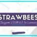 A vibrant graphic touting the title STRAWBEES with the subtitle Classroom STEAM Kit for Learning. In the backdrop, faint outlines of hands skillfully craft projects using assorted geometric Strawbees shapes, sparking creativity and innovation in educational environments.