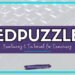 Text on a blurred keyboard background reads EDPUZZLE: Features & Tutorial for Teachers and studentcenteredworld.com in smaller text. A small label at the bottom says Student-Centered World. The image is framed with a blue border.